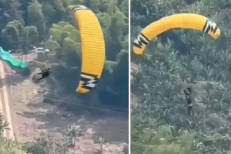 Turista pierde la vida al caer de parapente.