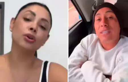 Pamela Franco 'parcha' a Cueva durante live de TikTok.