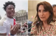 Fans de Speed gritan "Fuera Dina!" frente al Palacio de Gobierno durante transmisin EN VIVO del streamer