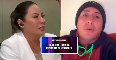 Christian Cueva reaparece tras comprometedores audios de su padre.