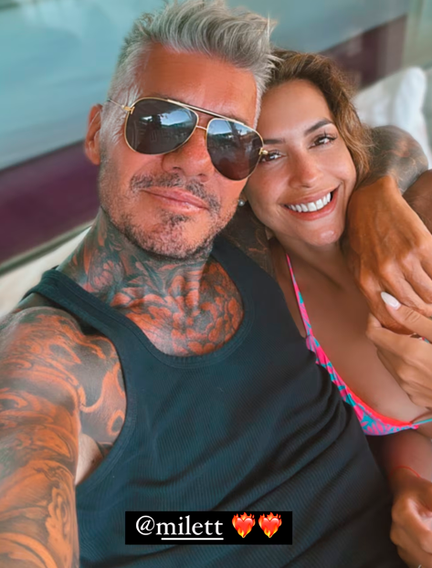 Marcelo Tinelli y Milett Figueroa reafirman su amor tras rumores de separacin.