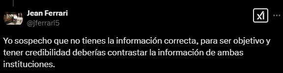 Jean Ferrari respondi con todo a periodista argentino.