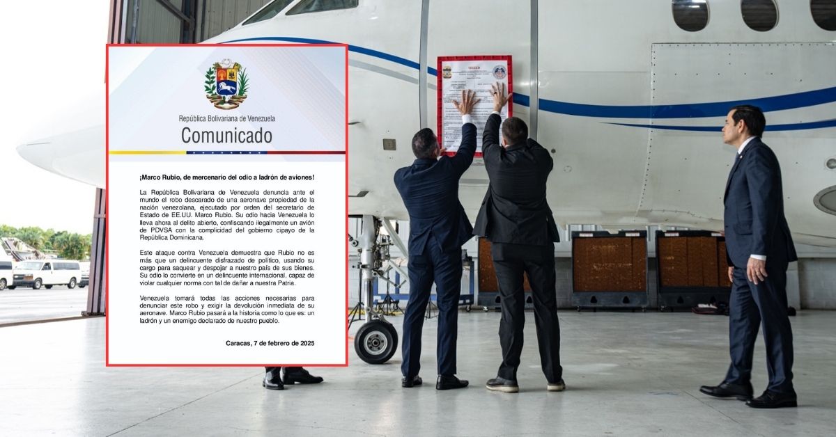 Venezuela condena incautación de avión de parte de EE.UU.: "Venezuela tomará todas las acciones necesarias"