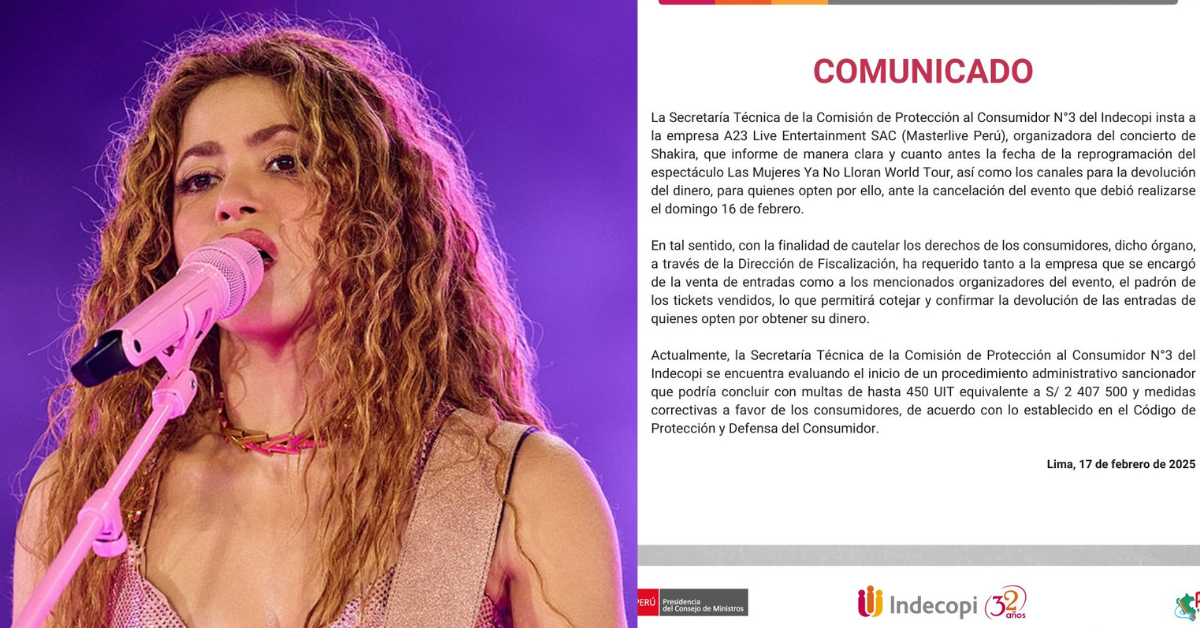 Indecopi solicita información detallada sobre la venta de entradas para