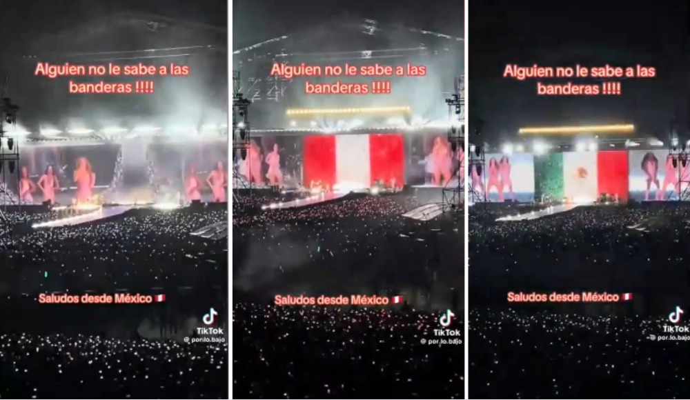 Shakira confunde bandera de Perú con la de México.