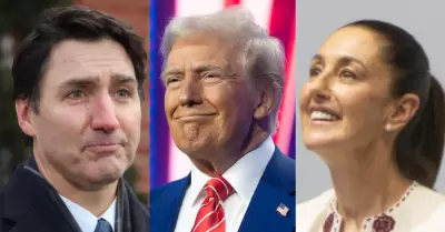 Trudeau, Trump y Sheinbaum.