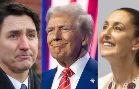 Trudeau, Trump y Sheinbaum.