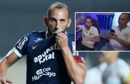 En pleno streaming, dos hinchas de la U celebraron el agnico empate de Alianza