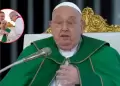 Caus gran susto! Papa Francisco interrumpe lectura de su homila al presentar problemas respiratorios