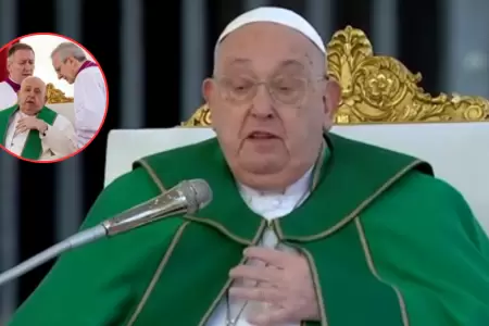 Papa Francisco interrumpi su homila por problemas respiratorios.