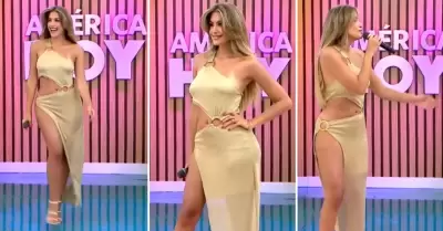 Milett Figueroa luce gran figura en 'Amrica Hoy'.