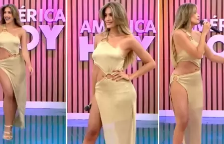 Milett Figueroa luce gran figura en 'Amrica Hoy'.