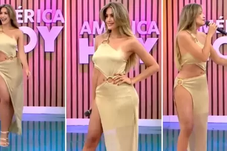 Milett Figueroa luce gran figura en 'Amrica Hoy'.