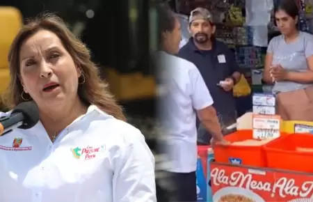 Dina Boluarte es cuestionada por asegurar precios bajos en mercados.