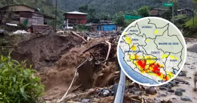 Senamhi activa alerta roja por lluvias y huaicos.