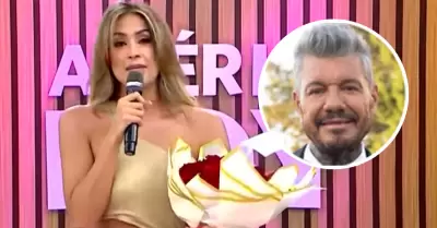 Milett Figueroa fue sorprendida por Marcelo Tinelli en su debut en Amrica hoy.