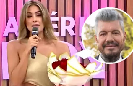 Milett Figueroa fue sorprendida por Marcelo Tinelli en su debut en Amrica hoy.