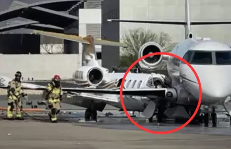 Aviones chocan en aeropuerto de Arizona.