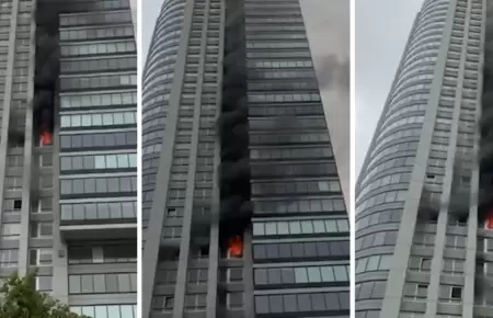 Feroz incendio en Puerto Madero.