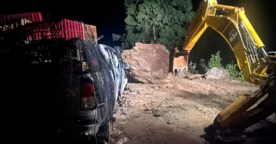 Derrumbe de rocas deja un muerto en La Libertad.