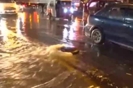 Chosica inundado por desages colapsados.