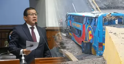 Eduardo Salhuana expresa solidaridad con vctimas de tragedia en Chancay.