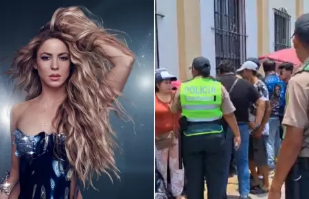 Fans de Shakira hacen cola para concierto.