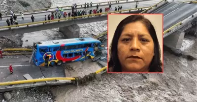 Mujer desaparecida tras accidente de puente de Chancay