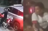 Fue mal enmarrocado! Sujeto detenido dispara contra policas y les roba su arma