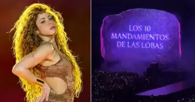 Shakira present los "10 mandamientos" de una loba durante su concierto en Lima.