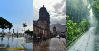 Lluvias en Per.