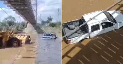 Pasajeros se salvan de morir tras quedar atrapados dentro de camioneta.