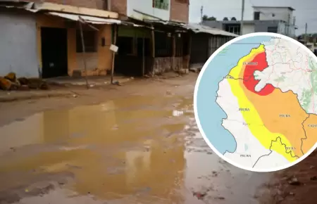 Senamhi activa alerta roja por lluvias y huaicos.