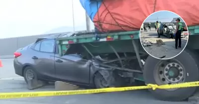 Tres personas mueren en accidente en Panamericana Norte.