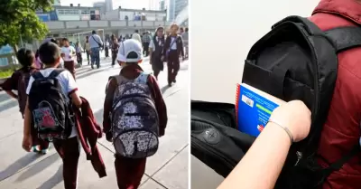 Congreso: proponen revisar mochilas a los estudiantes.