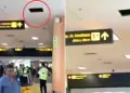 Baldosa de techo cay en zona de alto trnsito del Aeropuerto Jorge Chvez: Suceso gener alerta