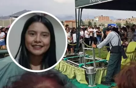 Harumi Carbajal fue sepultada en medio del dolor de sus familiares.