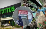 Clausuran sede de supermercado TOTTUS por infringir normas sanitarias y comerciales