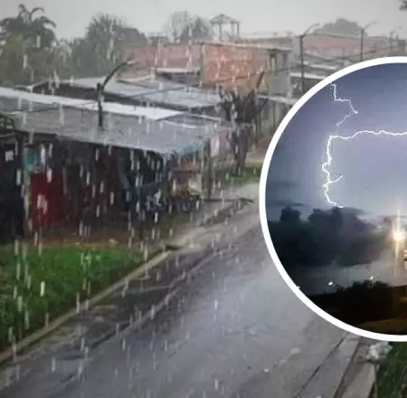 Lluvias intensas con descargas el�ctricas.