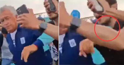 Nstor Gorosito tuvo peculiar reaccin con hincha de Alianza Lima.