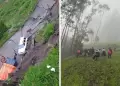 Lluvias destruyen carretera en Cajamarca