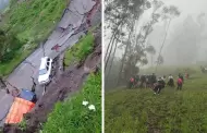 Colapsa tramo de la carretera a Cajamarca: Conductores quedan varados rumbo al carnaval