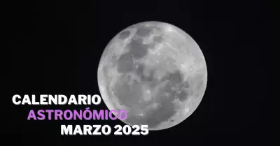 Este es el calendario astronmico para marzo del 2025.