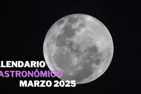 Este es el calendario astronmico para marzo del 2025.