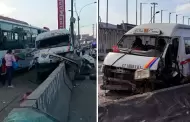 Accidente en la Panamericana Norte: Choque entre combi y bus deja varios heridos frente a MegaPlaza