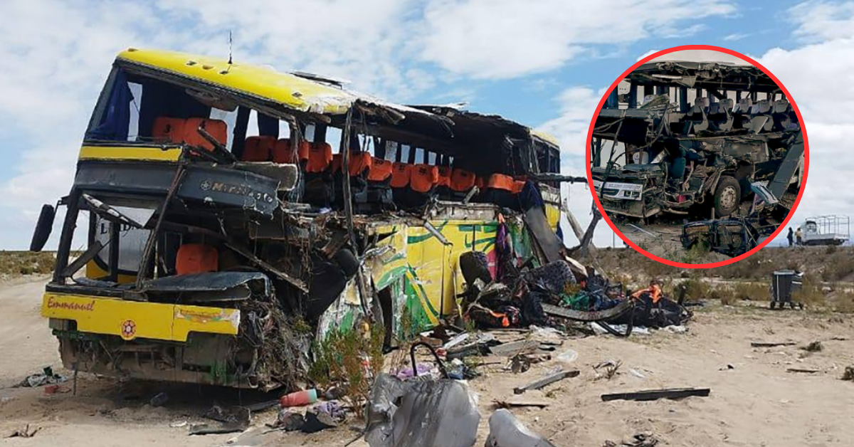 Choque entre dos buses deja ms de 30 fallecidos.