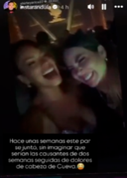 Shirley Arica y Pamela Lpez juntas en una fiesta.