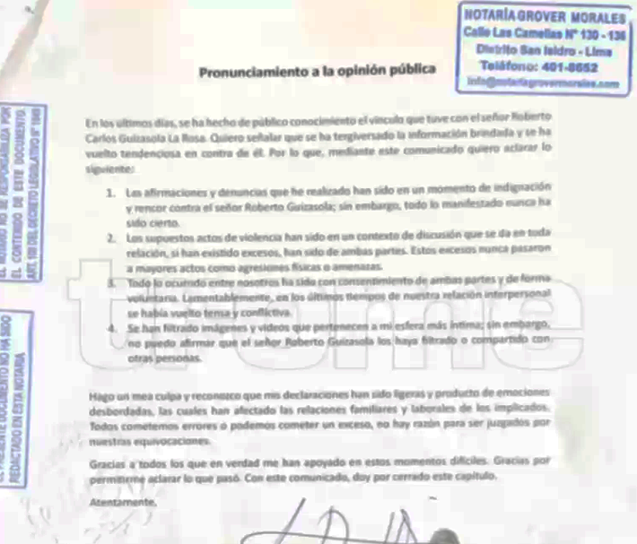 Alexandra Díaz, 'La Gordibuena' se retracta de su denuncia contra Roberto Guizasola.