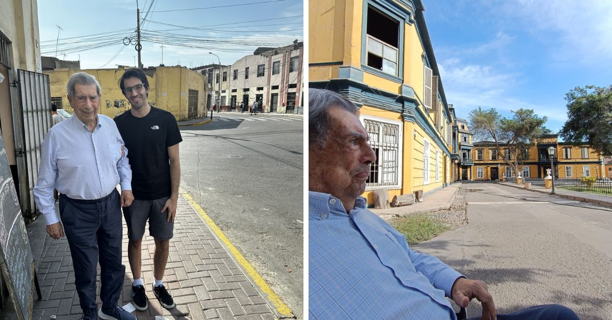 Mario Vargas Llosa visitó los Barrios Altos: Paseó por la Quinta Heeren, Cinco Esquinas y la casa de Pinglo