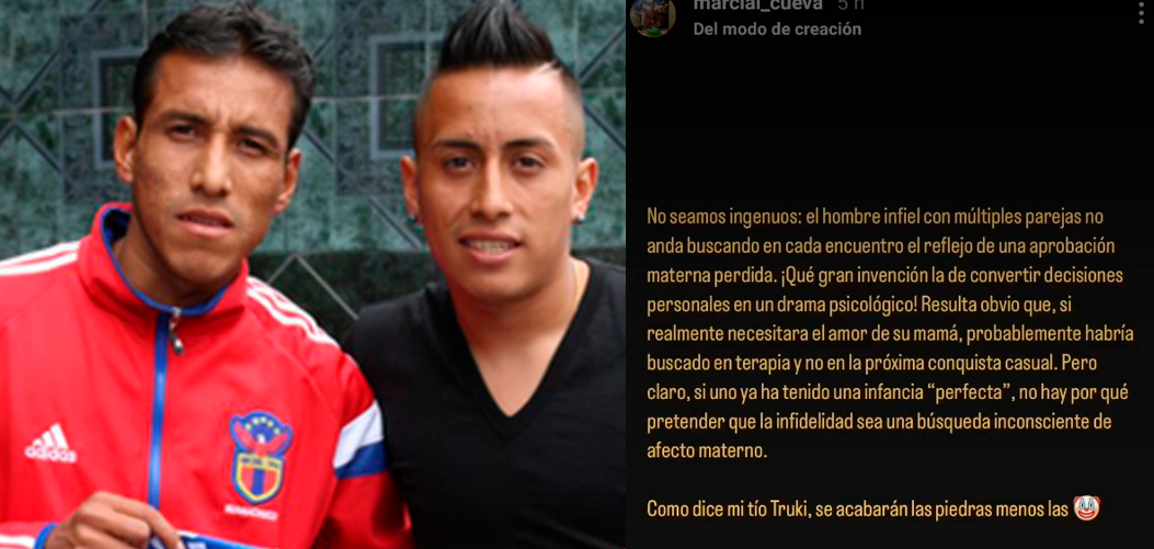 Marcial Cueva lanza mensaje luego de que Pamela López se refiera a hombres infieles.